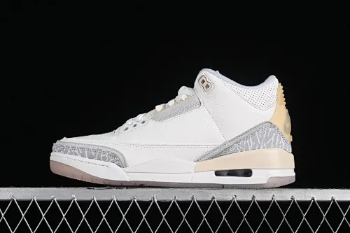 All categories Air Jordan Jordan series basketball shoes Air Jordan 3 C version Air Jordan 3 "Craft Ivory" AJ3 Joe 3 ivory white full first layer FJ9479-100